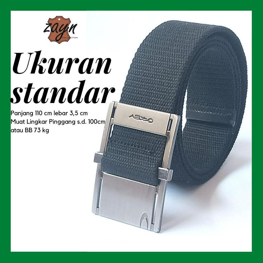 Ikat Pinggang Pria Sabuk Kanvas Buckle Stainless Men Belt Cewek Cowok Gesper Katun Tebal Tactical