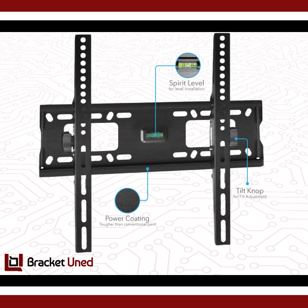 Bracket Braket Breket TV LED LCD Plasma 23 - 55 Inch Adjustable 22 - 55 Inch Slim Fixed Waterpass