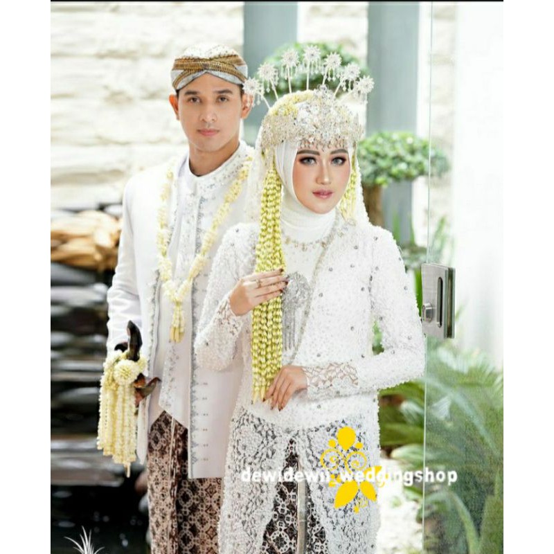 [Sepasang] Jarik Pengantin Prodo - Motif Cakarayam Putih  || Instan Sunda / Instan Jawa