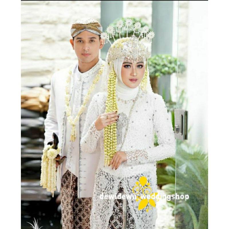 [Sepasang] Jarik Pengantin Prodo - Motif Cakarayam Putih || Instan &amp; Lembaran