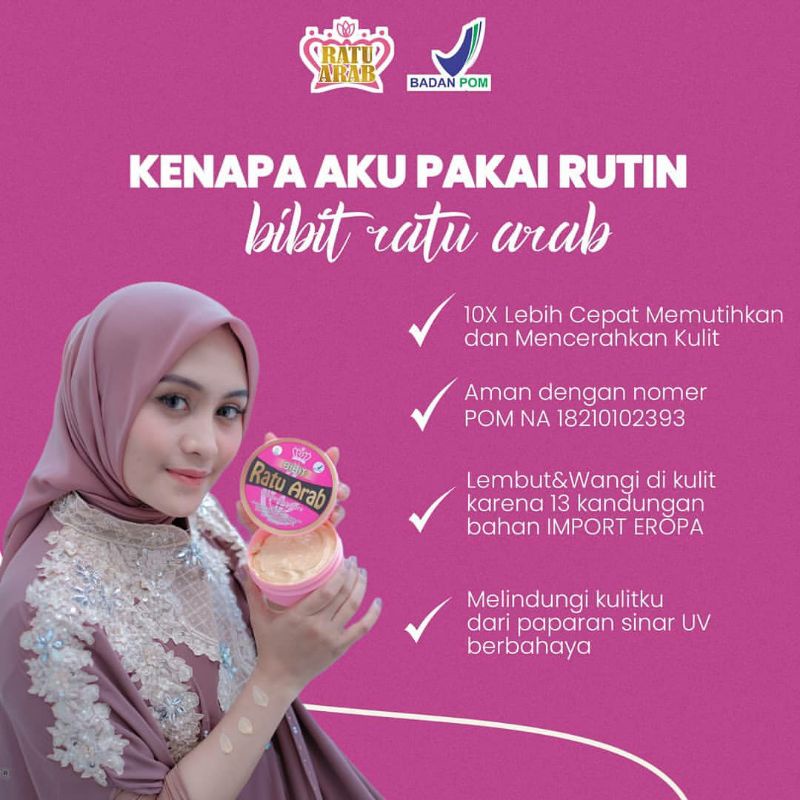 BIBIT RATU ARAB / LOTION BIBIT RATU ARAB / PEMUTIH BADAN / BIBIT RATU ARAB WHITENING LOTION BPOM / R