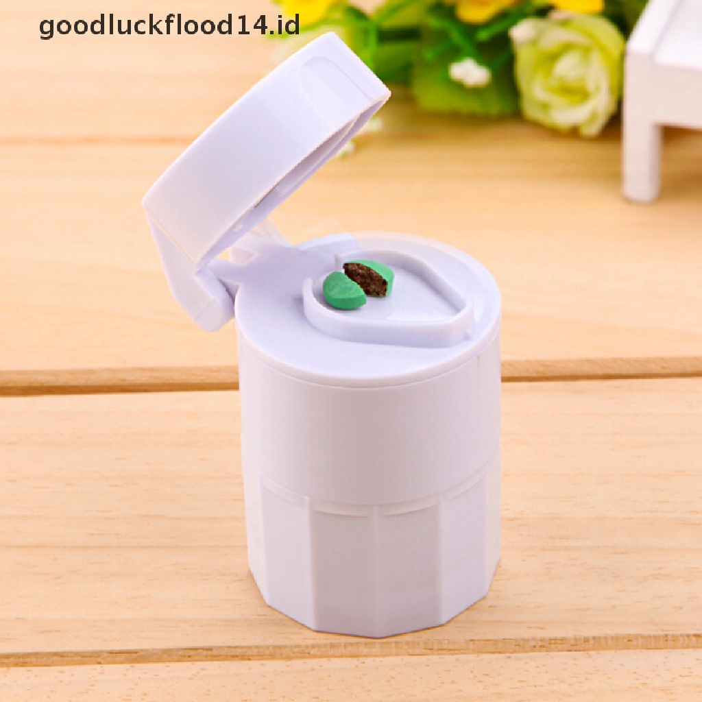 [OOID] portable organiser 3-in-1 pill cutter medicine splitter hold storage box pill ID