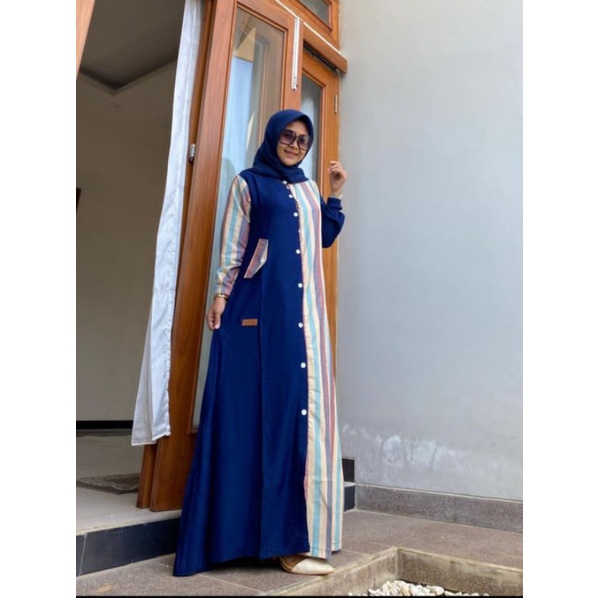 GAMIS ANJANISTORE/gamis Saulin SIZE L (free jilbab)