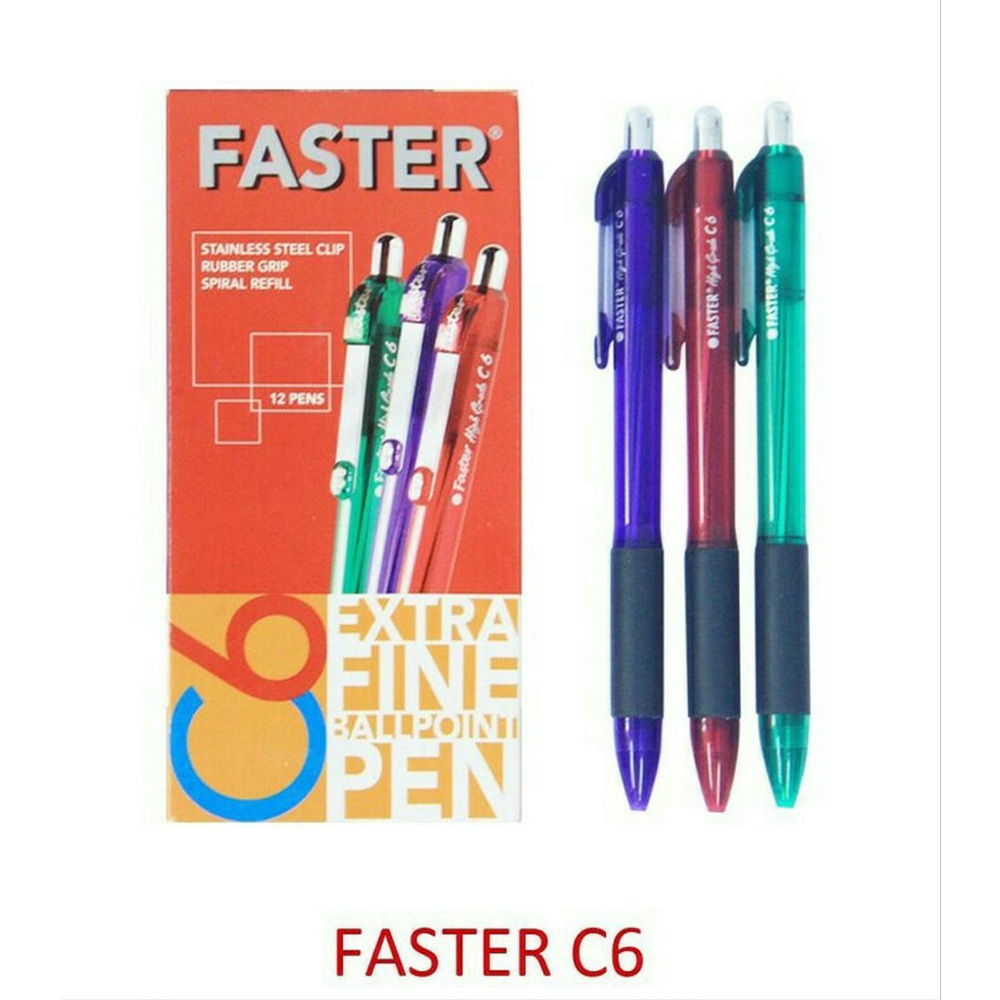 

1 pcs pulpen faster c6 cetek hitam