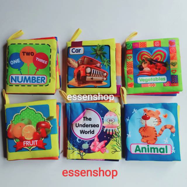 BUKU bantal Kain edukasi bayi mainan bayi baby softbook cloth book