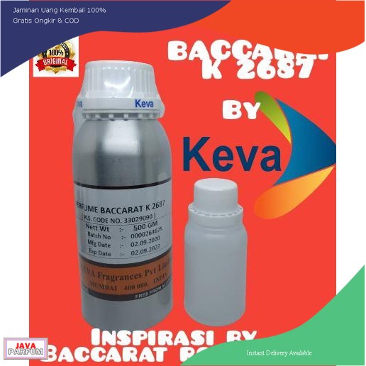 BACCARAT K 2687 BIBIT PARFUM MURNI 100 ML BY KEVA ( BACCARAT ROUG 540)