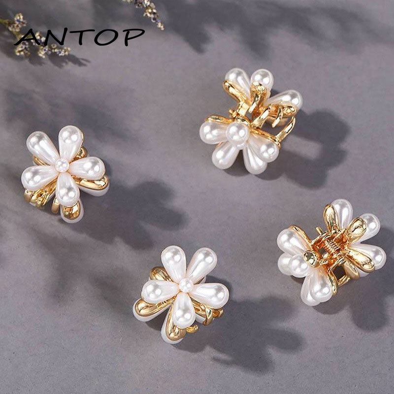 Ins Wind Hairpin Camellia Pearl Grasping Clip Hairpin Small Flower Korean Elegant Temperament Chuck Girl Headdress ANTOP