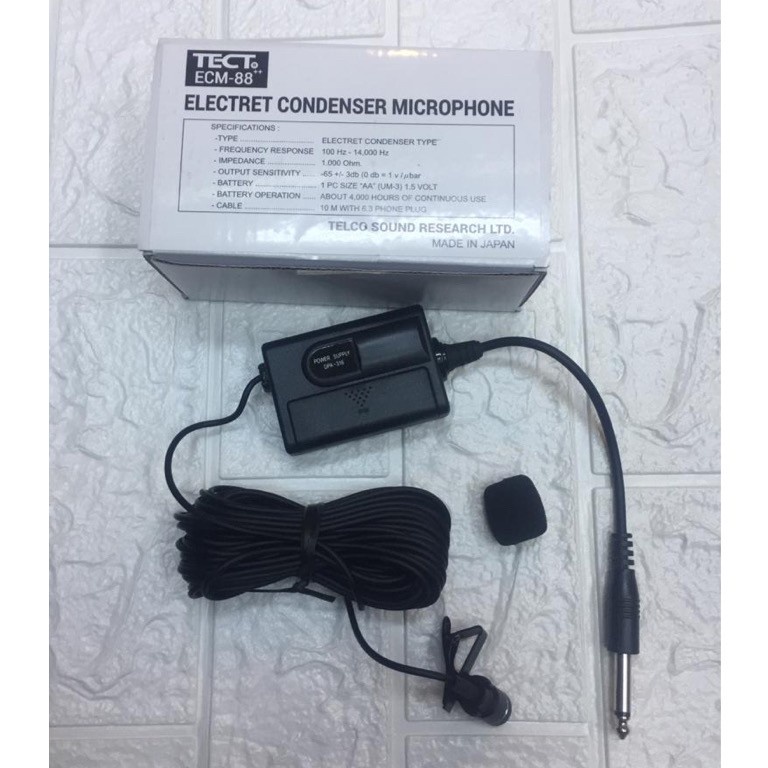 Mic imam mic jepit Tech ecm88 asli Tech made in japan