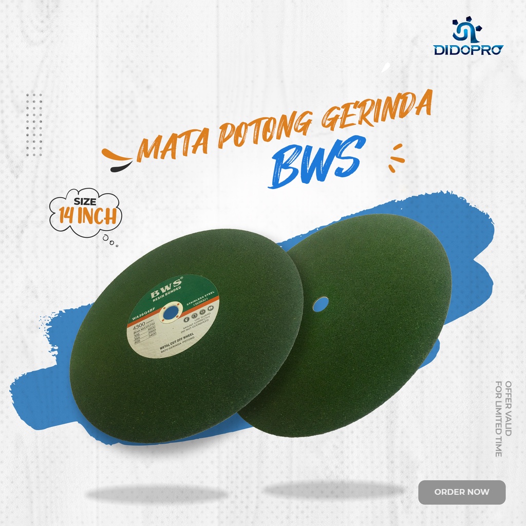 BATU MATA GRENDA POTONG CUTTING WHEEL DISC 14&quot; x 3mm BWS