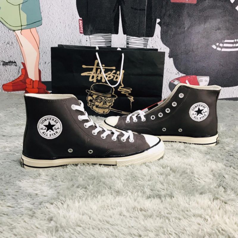 CONVERSE CTAS 70 HIGH LEATHER DARK ROOT BROWN ORIGINAL BNIB