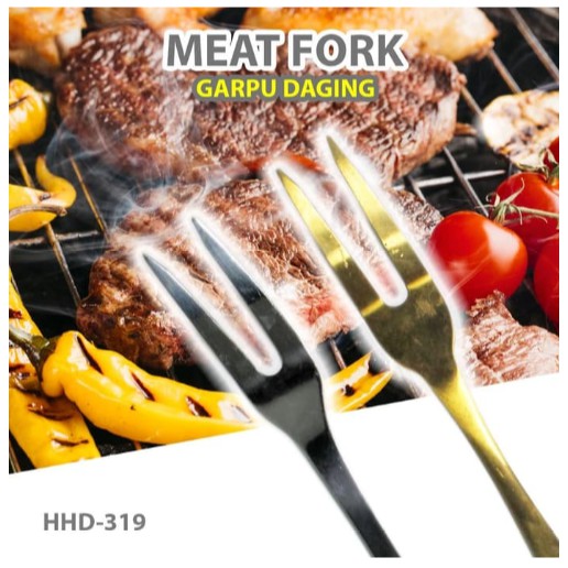 Garpu Besar Daging Outdoor Bbq Fork Stainless Steel Barbecue