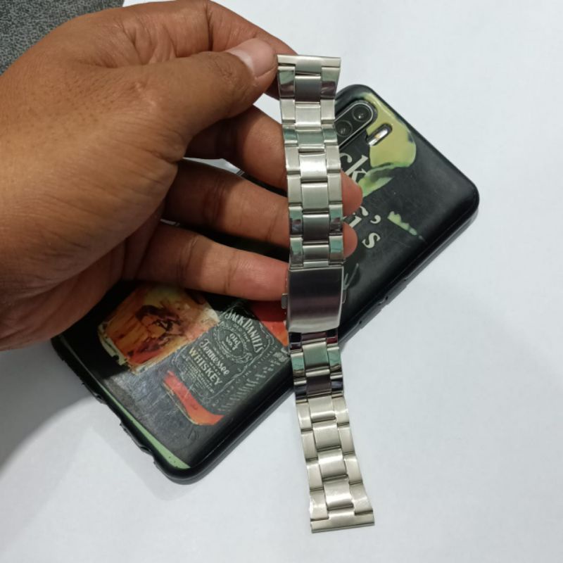 tali jam tangan Rante murah silver ukuran 12 mm 14 mm 16 mm 18 mm 20mm 22 mm 24 mm 26 mm strap jam tangan rantai stenlis murah