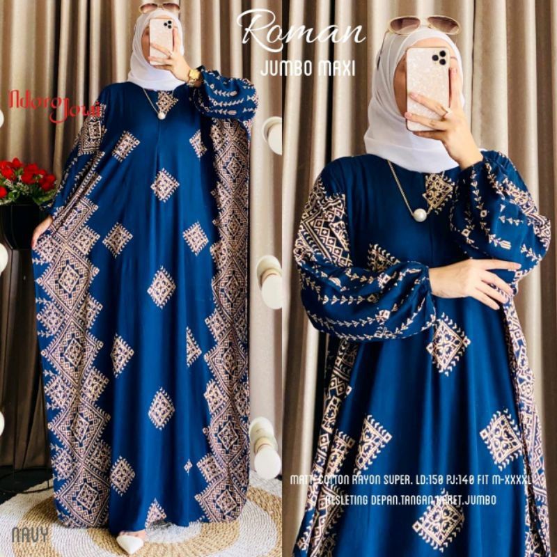 ROMAN KAFTAN BUSUI JUMBO RAYON PREMIUM LONGDRESS TERBARU GAMIS KELELAWAR GAMIS ARABIA  KAFTAN BATIK