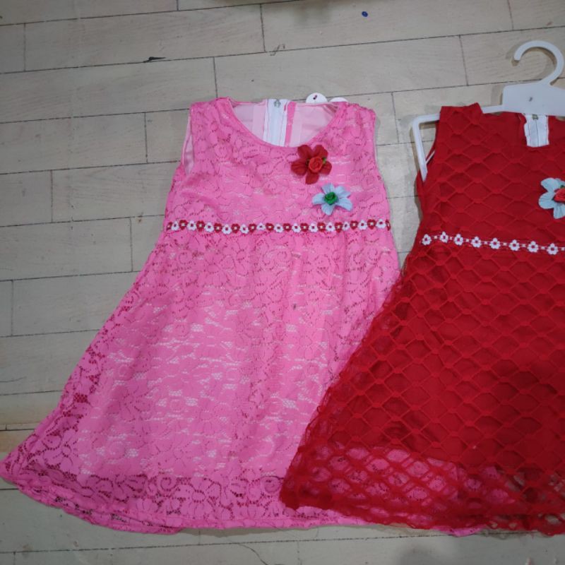 Dress brokat anak 1 2 tahun baby baju brukat anak perempuan cewek 1 2 tahun baju pesta mewah