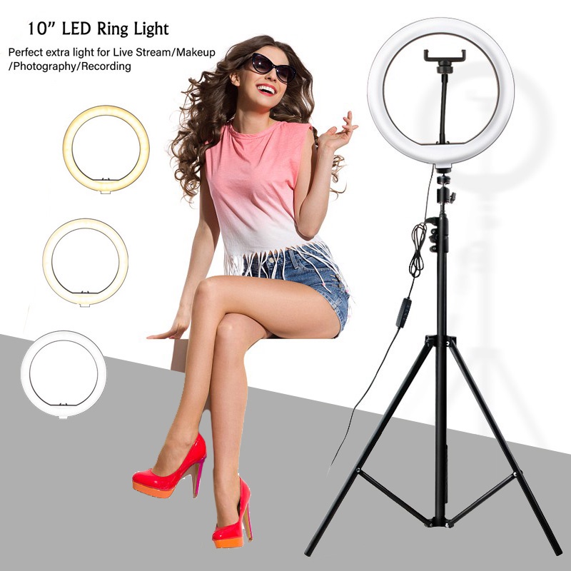 Live Broadcast RINGLIGHT+STAND MAKEUP MUA LAMPU CINCIN DIMMABLE PHOTO STUDIO 2M