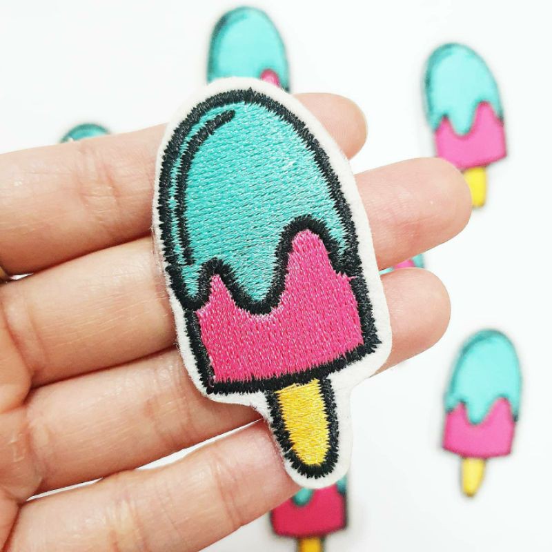 Patch Iron Bordir Ice Cream