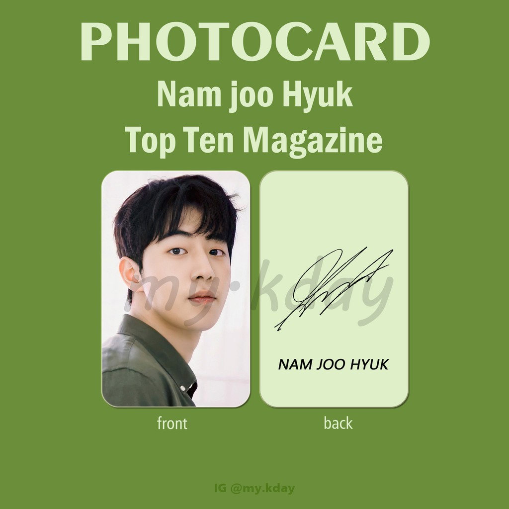 PCA-0074, Unofficial Photocard Nam Joo Hyuk Top Ten Magazine 2 sisi