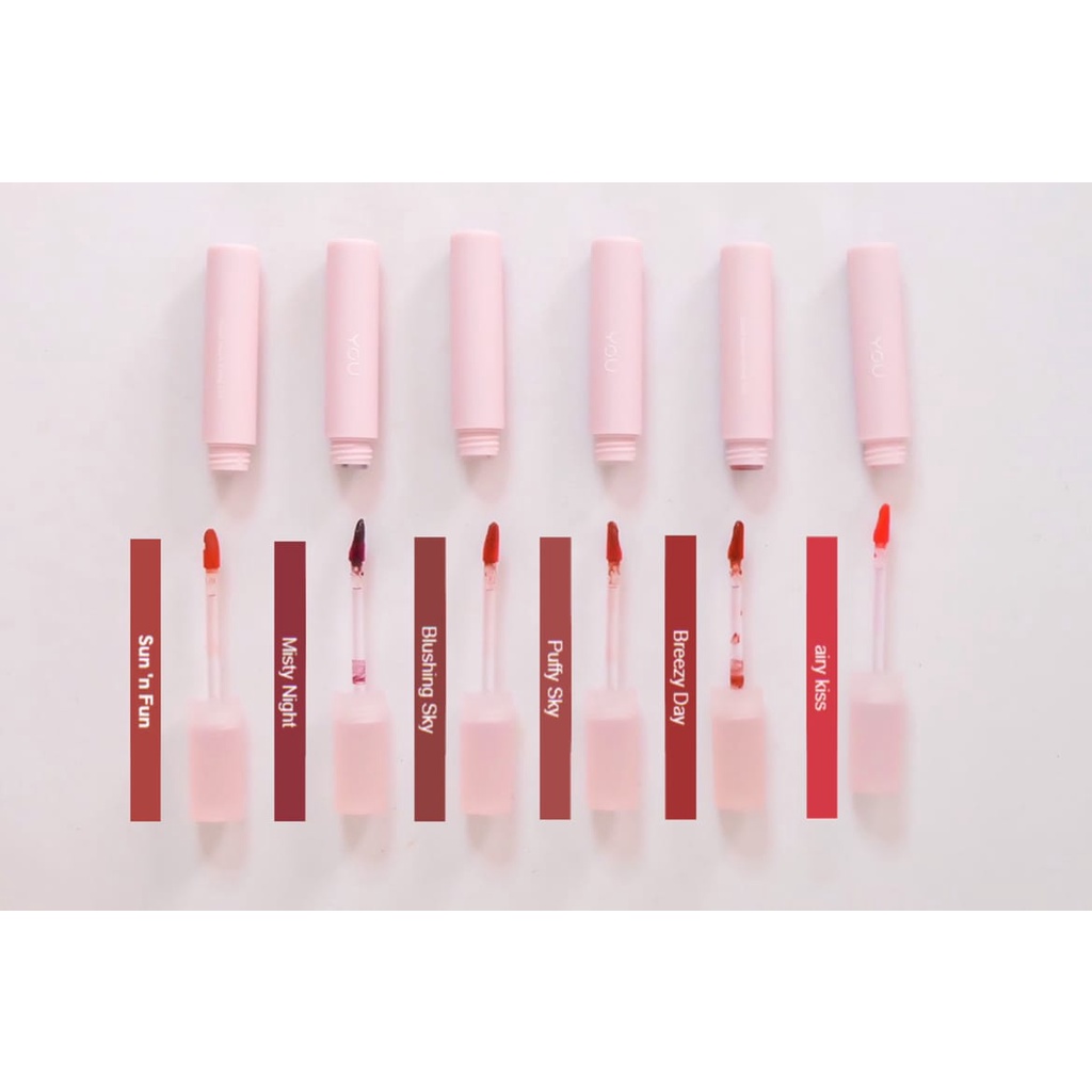 ✿ELYSABETHME✿ Y.O.U Cloud Touch Fixing Liptint | Soft Velvet Finish Lip Stain | Korean style ombre