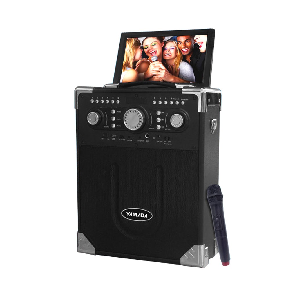 Yamada DM T7 Video Speaker 9.0" HD TFT Screen Karaoke Video Playback USB MP3 3GP MP4 Music