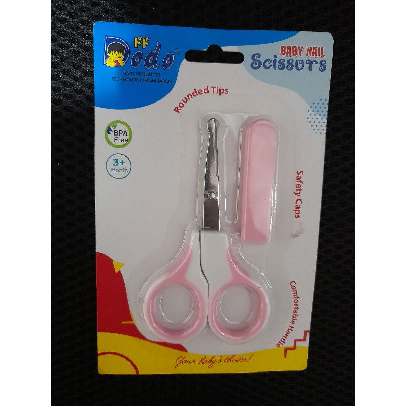 Dodo Baby Scissors - Dodo Gunting Kuku Bayi 0+ dan 3+ - Dodo gunting kuku bayi dengan tutup