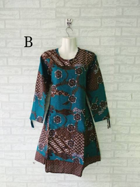 DRESS TUNIK BATIK ALIFA JUMBO SIZE M L XL XXL