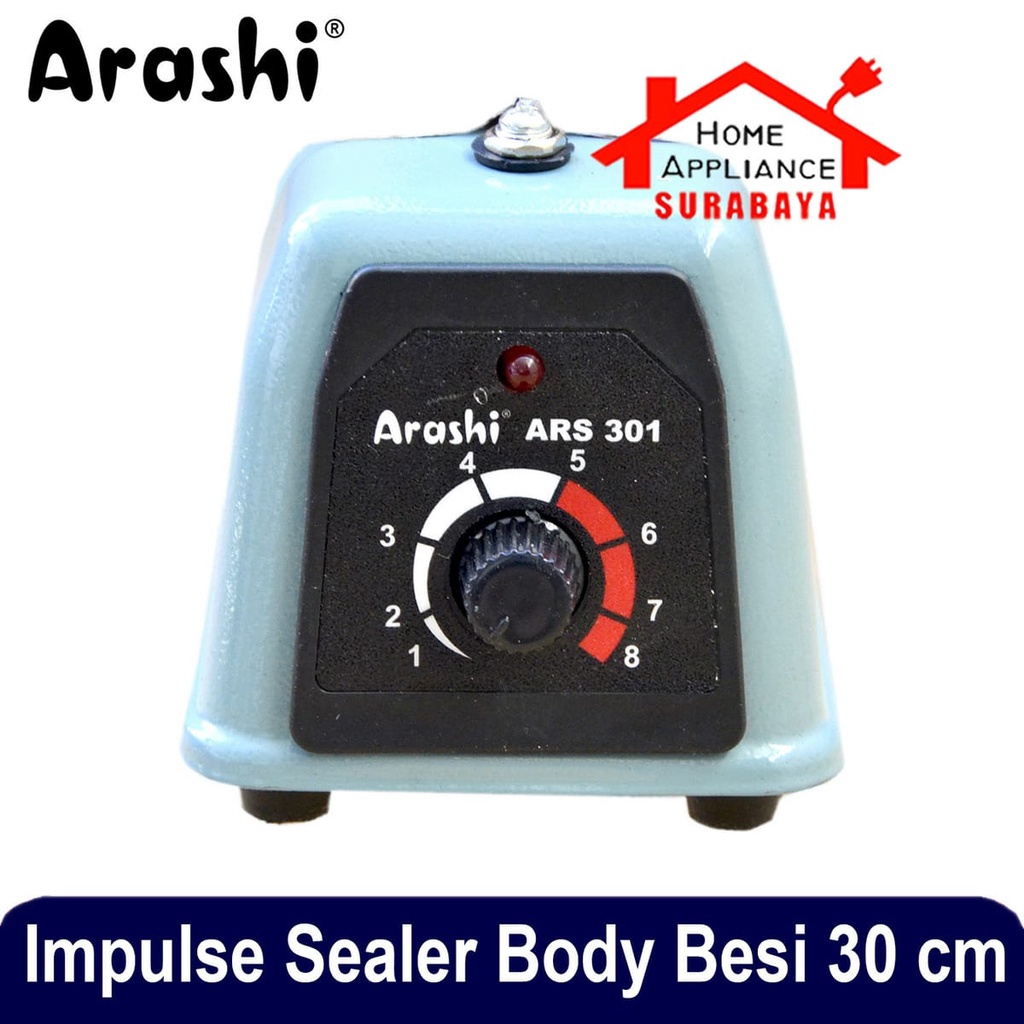 Alat Mesin Press Perekat Plastik Impulse Sealer Iron Arashi 30 CM Body Besi ARS 301 / HYPERLITE TRS 303