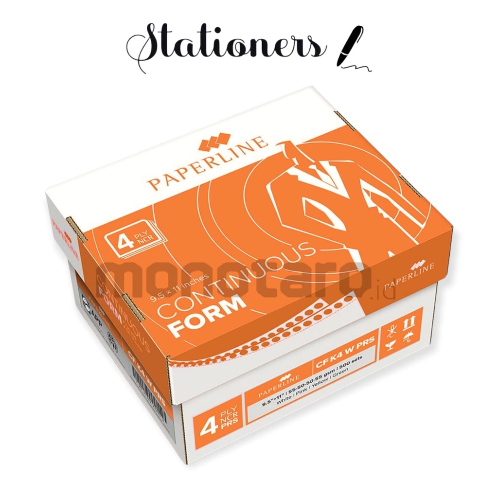 

Continuous Form Paperline 4 Ply Warna 9 1/2 x 11 in (K4 W PRS)
