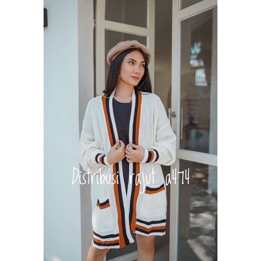 LONG CARDY LUNA OVERSIZE EIREN MOTIF OVERSIZE OUTER EXPORT