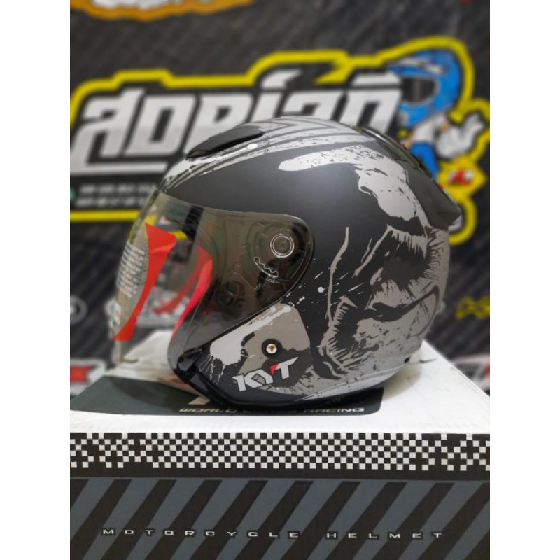 HELM KYT DJ MARU VENOM ORIGINAL HELM KYT DJMARU VENOM MARVEL EDITION MURAH ORI HELM VENOM BLACK DOFF