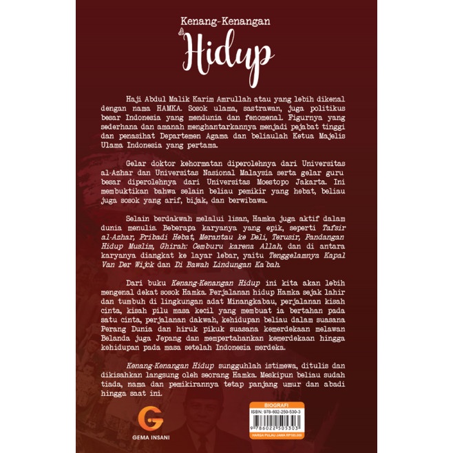 

HOT SALE!!! BUKU HAMKA - KENANG-KENANGAN HIDUP TERLARIS