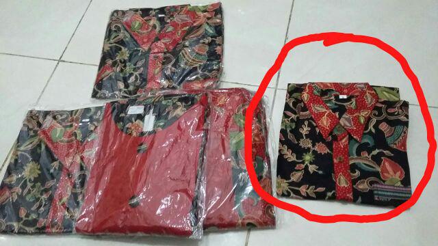 Qnunbatik Batik Keluarga/family Gamis Muslim Krisdayanti (kd) Gentong Hitam