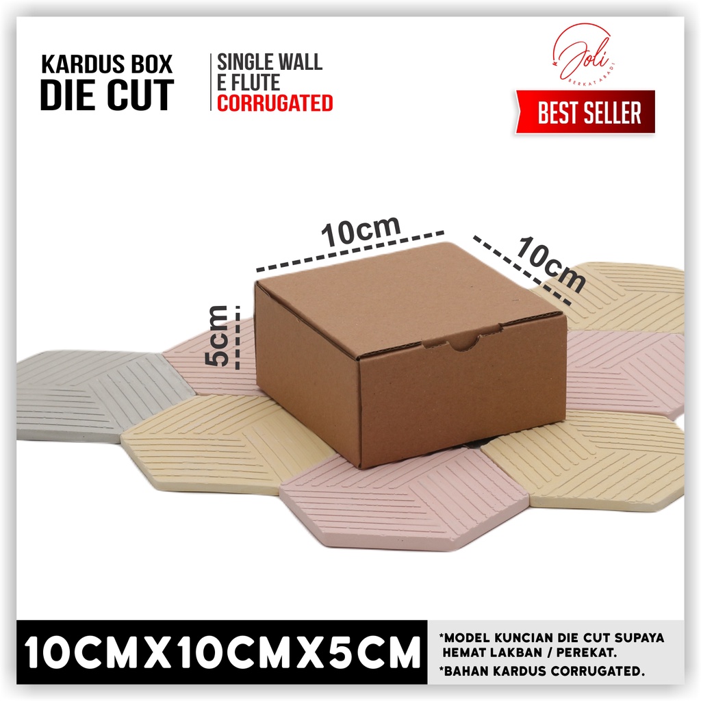 

DIE CUT BOX 10x10x5 / CORRUGATED BOX / BOX PACKING / GIFT BOX / DUS SOUVENIR / KARDUS KARTON BOX PIZZA