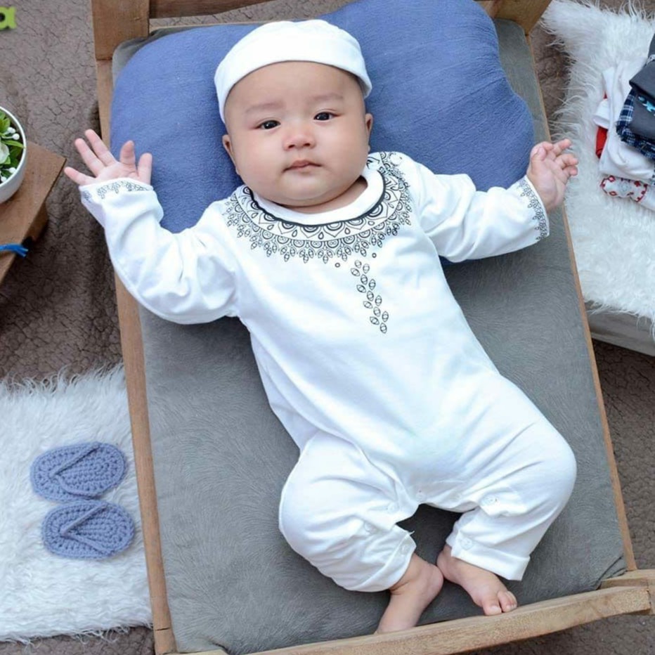 Baju Koko Aqiqah Bayi Laki Laki 0 6 Bulan New Born Newborn Ozuka Setelan Stelan Jumper koko bayi