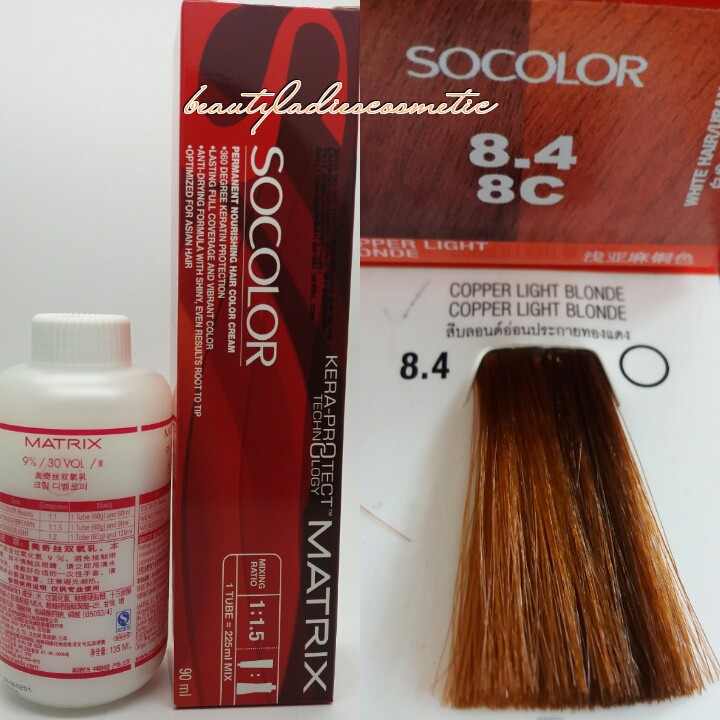 MATRIX SOCOLOR 8.4 COPPER LIGHT BLONDE 90 ML LEVEL-8