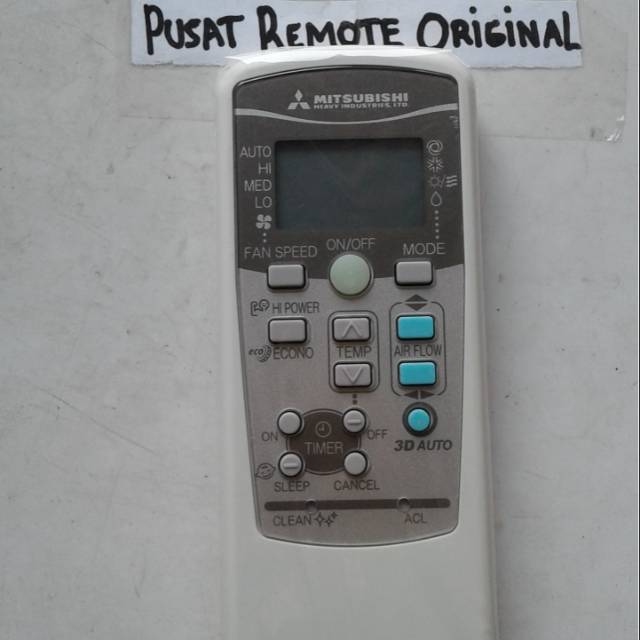 REMOTE REMOT AC MITSUBISHI 3D AUTO RKX502A001 ORIGINAL ASLI