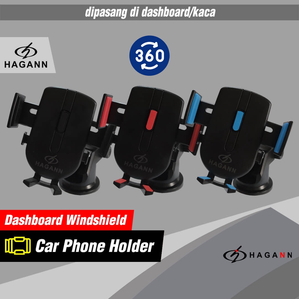 HAGANN CHO-1201 Holder HP Mobil Dashboard | Car Phone Stand Di Kaca | Dudukan HP Di Mobil – Garansi 1 Tahun