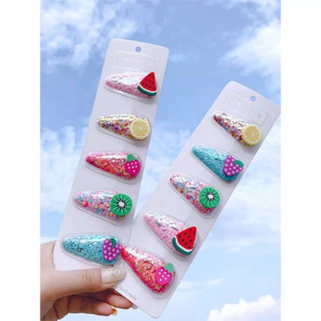 grosir  Jepit rambut tiptop candy isi 5 pcs