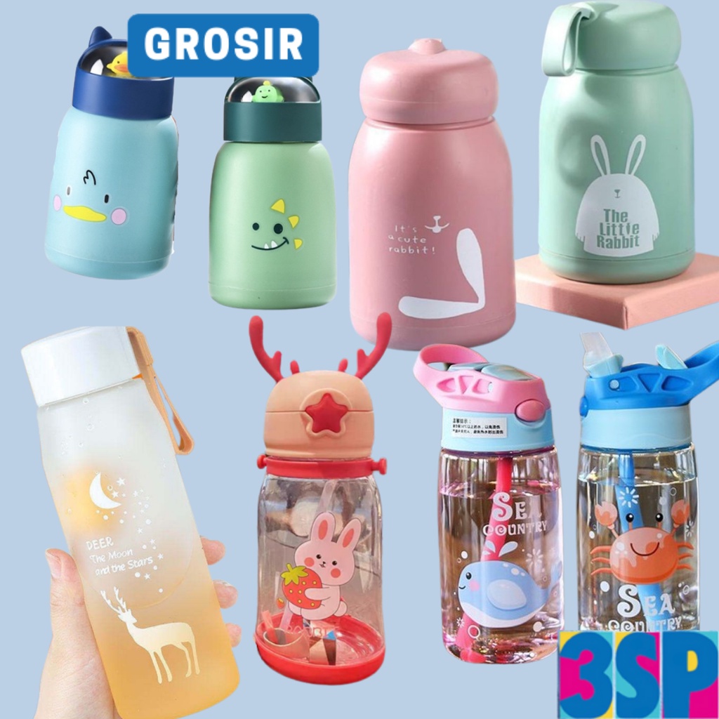 3SP | B01 Botol Minum Anak BPA Free Karakter Kartun Lucu