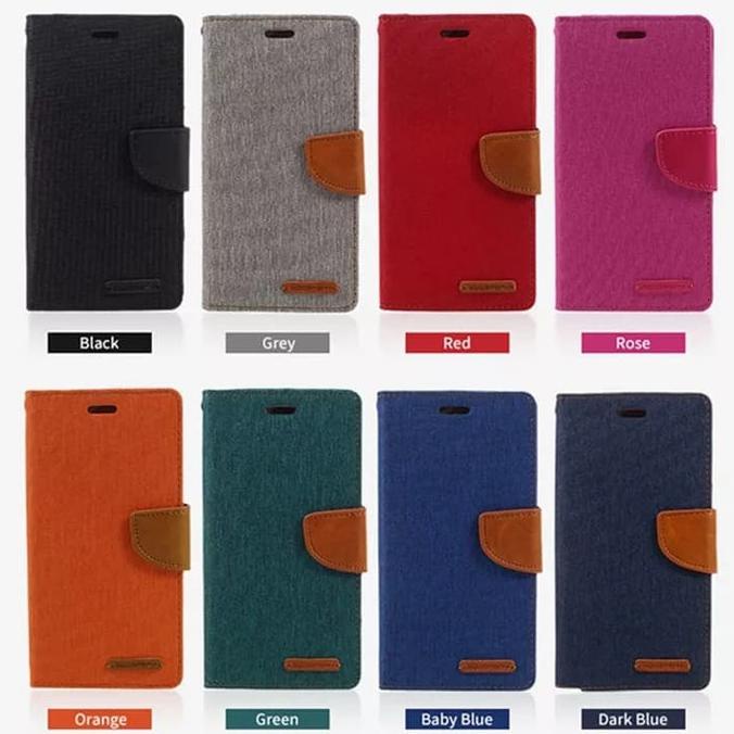 Flip Cover iPhone 5 SE 6 6s 7 8 Plus Case+Wallet Flipcase Denim Dompet