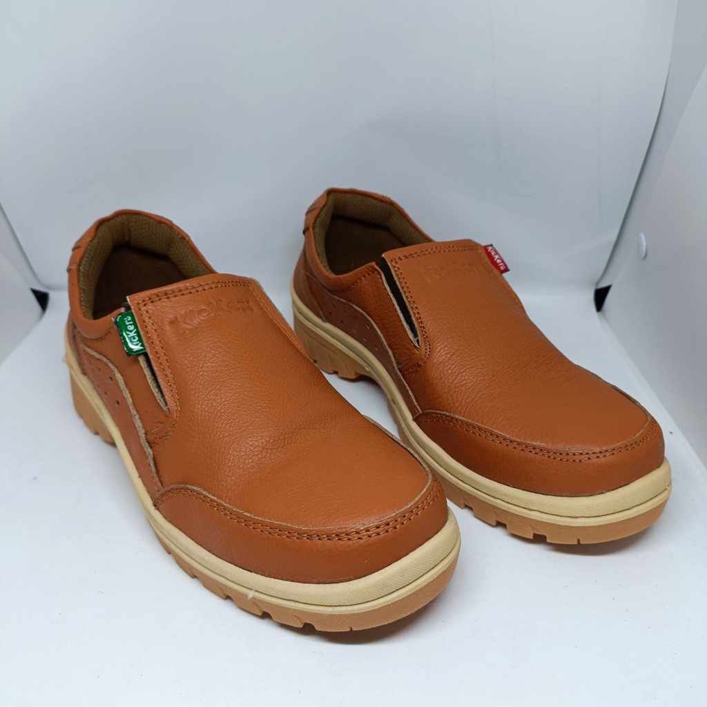 SEPATU SLOP SLIP ON kulit pria asli original casual santai kasual slip on tanpa tali