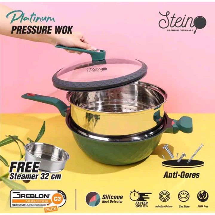 STEIN COOKWARE PLATINUM WOK PAN / PANCI PRESTO