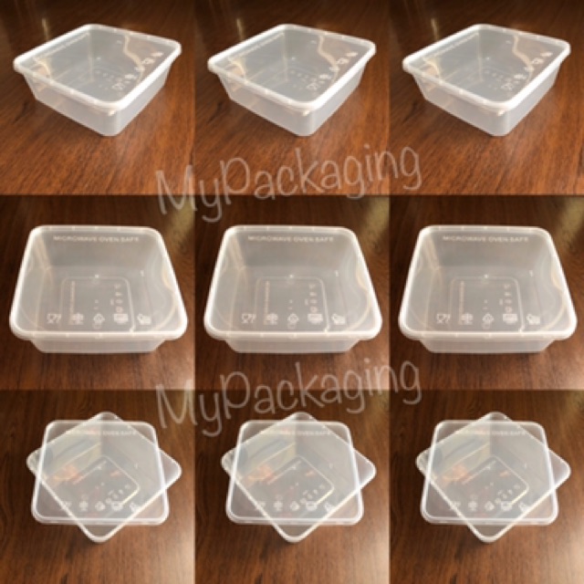 Thinwall 1000 ml KAKU - 25buah / Container Microwave / Kotak Makan / wadah plastik / toples 1000ml