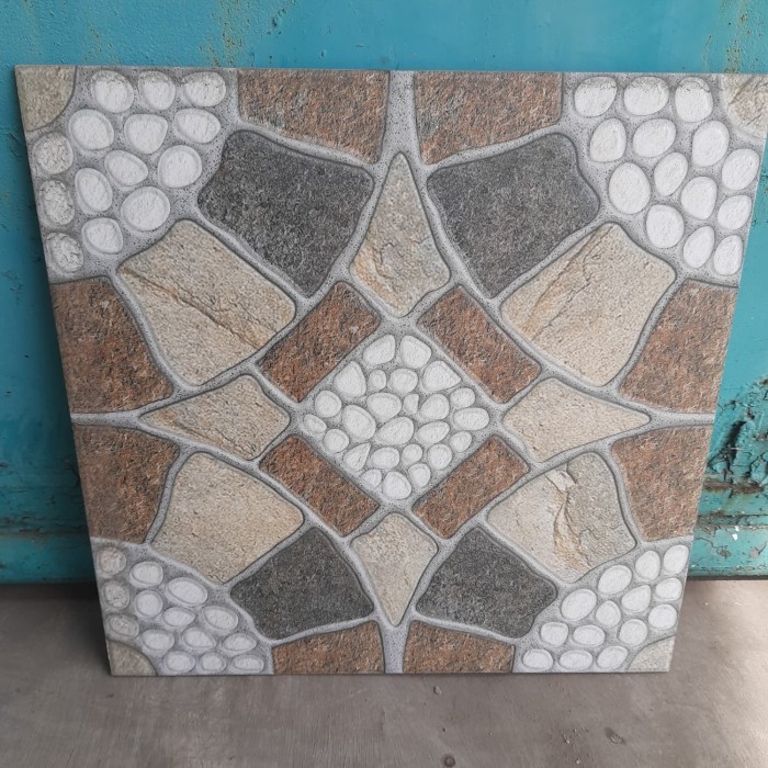 KERAMIK LANTAI MOTIF BATU ALAM 50X50 CM UNO MINNESOTA / CERAMIC