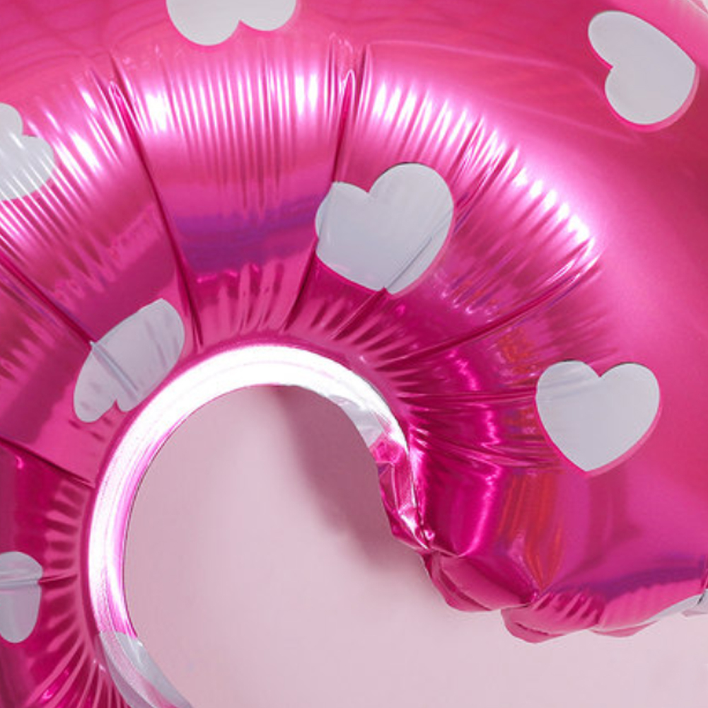 Balon Foil Helium Bentuk Angka Warna Pink Ukuran 16 Inch Untuk Dekorasi Pesta Ulang Tahun