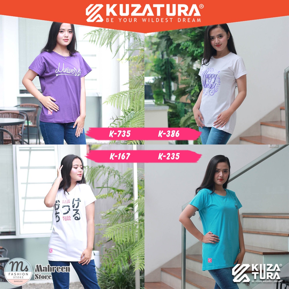 Pakaian Wanita T-Shirt Kaos Wanita Cotton Combed Original Kuzatura | KLX 386