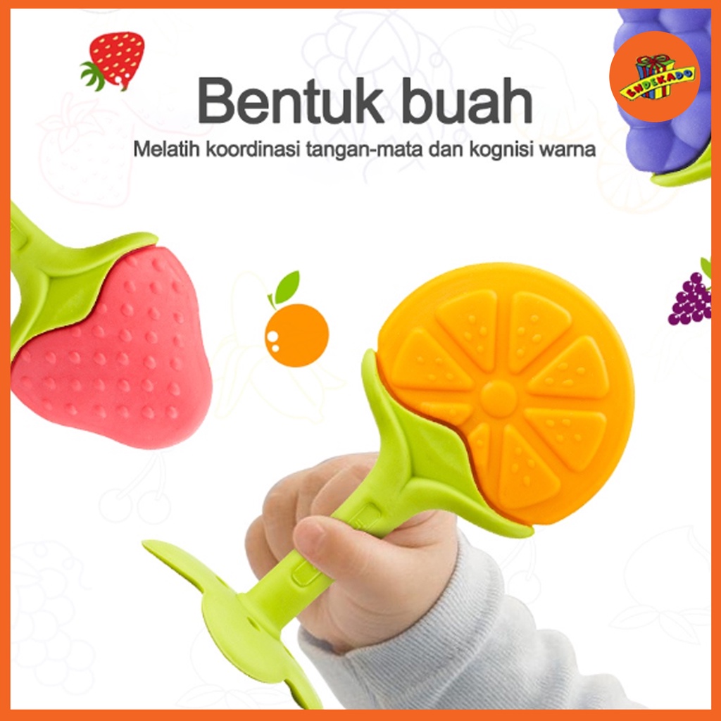 MAKASSAR! GIGITAN BAYI BENTUK BUAH - Mainan Gigitan Bayi Murah