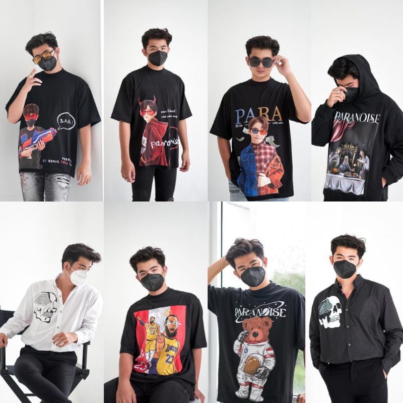 Paranoise Vol 13 (Tshirt, Kemeja, Hoodie) - SIZE 1 / 2 / 3 (LIMITED EDITION) - SKULL BLACK WHITE SHI