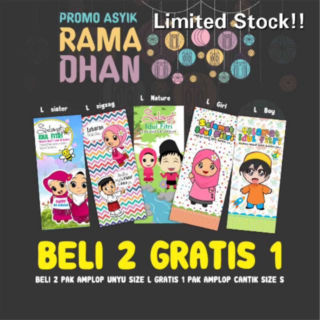 

Amplop lebaran tebal jumbo promo ramadhan murah isi 20pcs