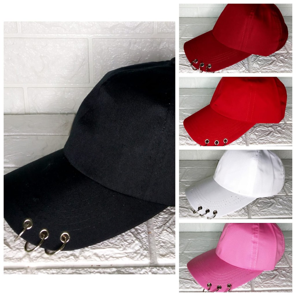 COD topi Cincin Polos / topi baseball cincin / topi anting / topi korea / Topi Anting Polos