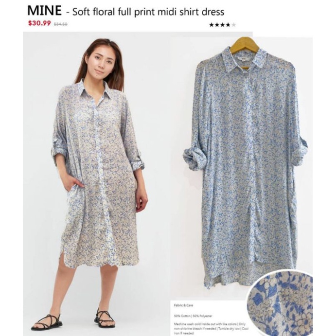 MINE button down shirt dress